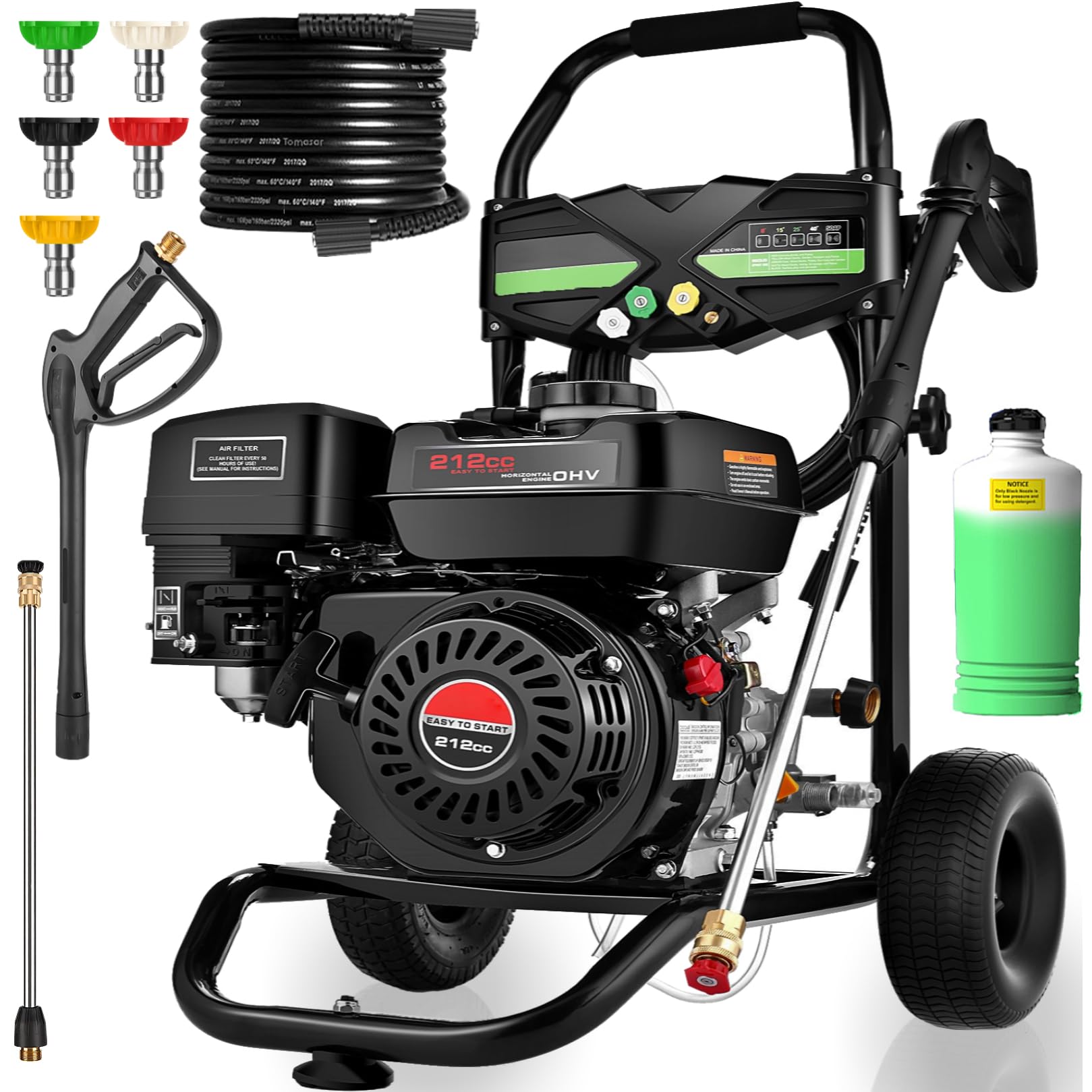 Amazon.com: Commercial 4200PSI 4GPM 212CC Gas Pressure Washer, 7HP